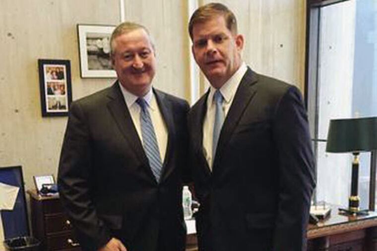 Jim Kenney, with Boston Mayor Marty Walsh. (Twitter)