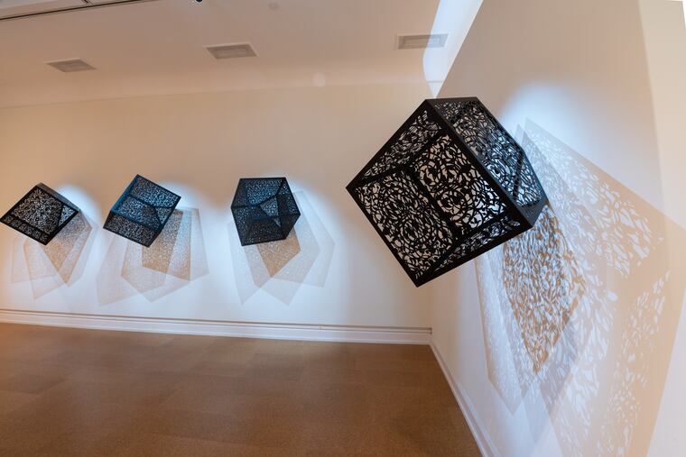 Anila Quayyum Agha's art engulfs you in its shadows at Michener