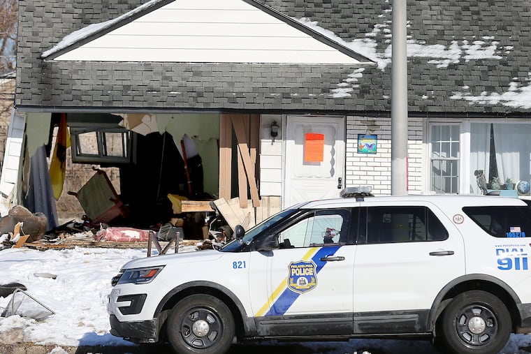 Officer Gregory Campbell allegedly crashed into the living room of this Northeast Philadelphia home on Comly Road, causing serious injuries. Court documents allege he was intoxicated and traveling "at least" 70 mph. Law enforcement sources say he visited the FOP bar and restaurant up the street before the Saturday evening crash.