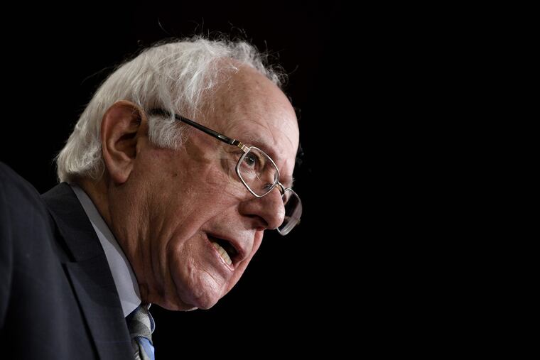 Vermont Independent Sen. Bernie Sanders, widely considered a possible 2020 White House contender, speaks at a press conference to announce the reintroduction of a resolution to end U.S. support for the Saudi-led war in Yemen on Wednesday, January 30, 2019 at the U.S Capitol in Washington, D.C.