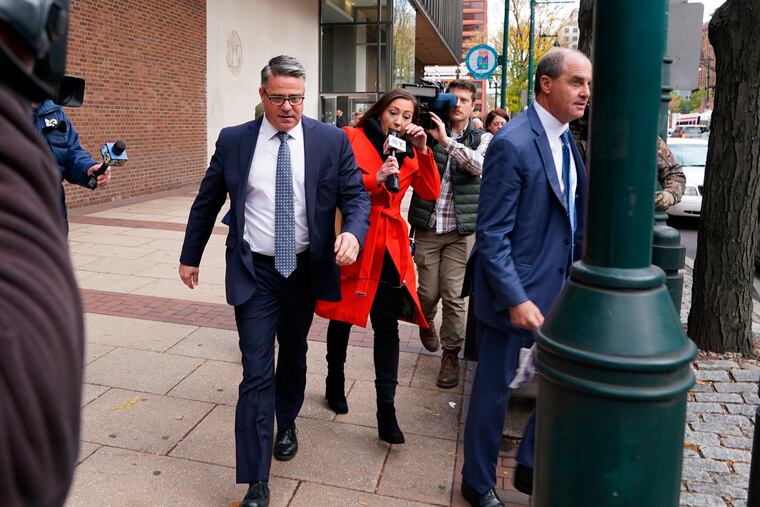 City Councilmember Bobby Henon leaves the James A. Byrne U.S. Federal Courthouse in November after his conviction on bribery charges. He resigned his seat Thursday.