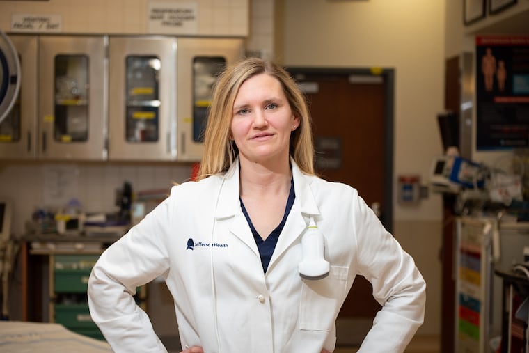 Dr. Patricia Henwood in the emergency department at Thomas Jefferson University Hospital.