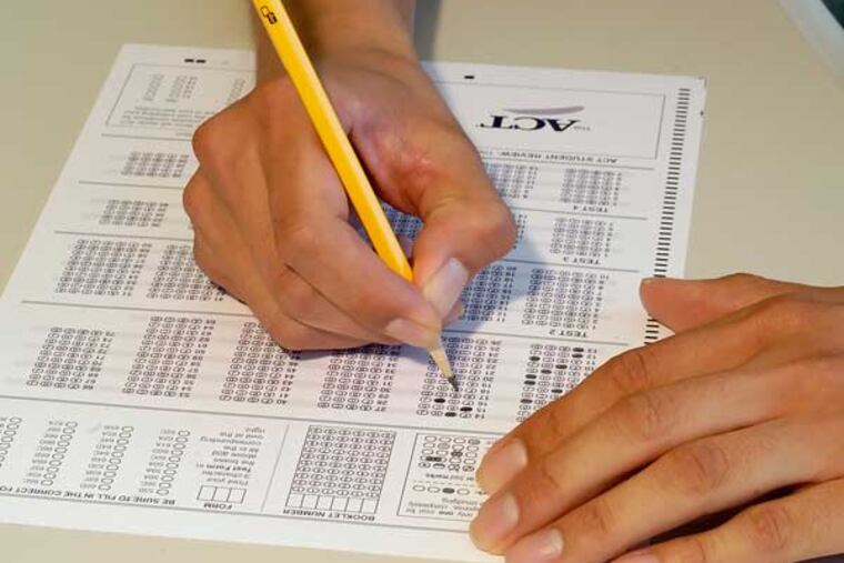 A student fills in an answer sheet for a standardized test. (Courtesy photo)