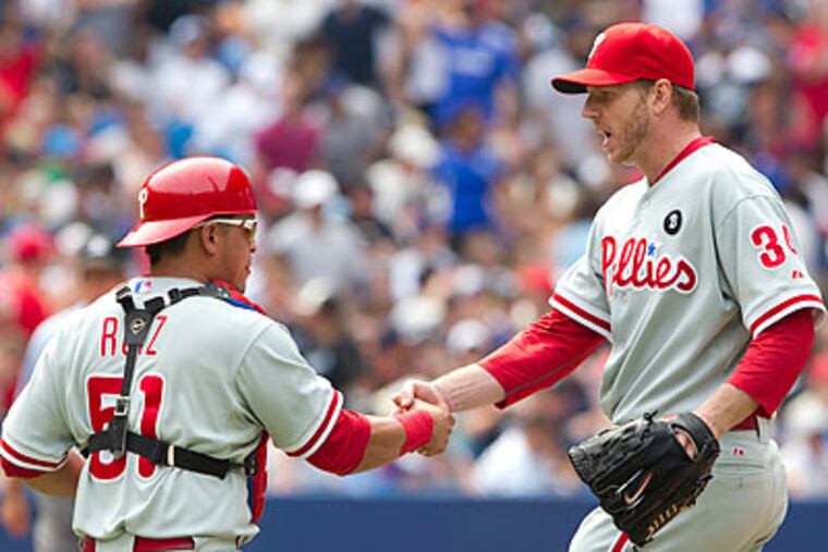 Roy Halladay is one of three Phillies starting pitchers who have been named All-Stars. (Darren Calabrese/Canadian Press/AP)