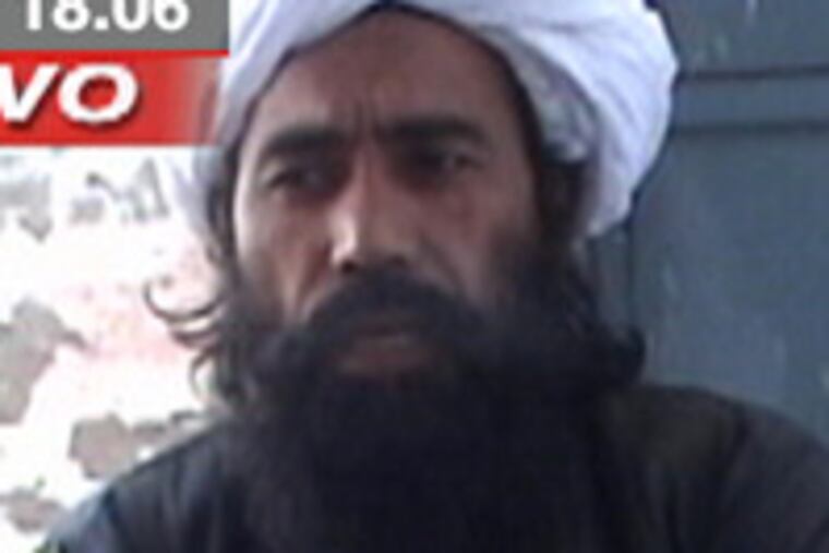 Mullah Dadullah in a video frame of an interview broadcast and released by SkyTG24 March 29.