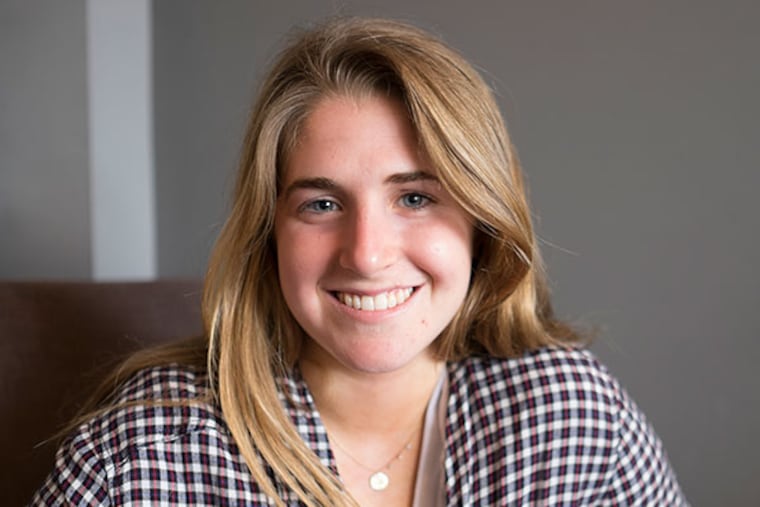 Abri Bernstein, 18, a senior at Harriton HS, has visited Burma and Rwanda with the intent of widening her knowledge about genocide. Abri started a club at school and is the driving force behind a Gems Not Genocide conference at school on April 22, 2014. ( ED HILLE / Staff Photographer )