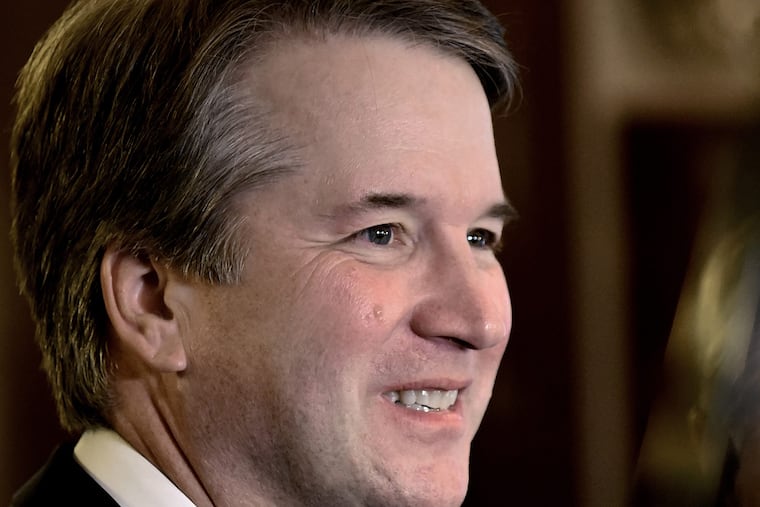 Judge Brett Kavanaugh meets with Senator Lindsey Graham (R-SC) July 11, 2018 on Capitol Hill in Washington, D.C. (Olivier Douliery/Abaca Press/TNS)