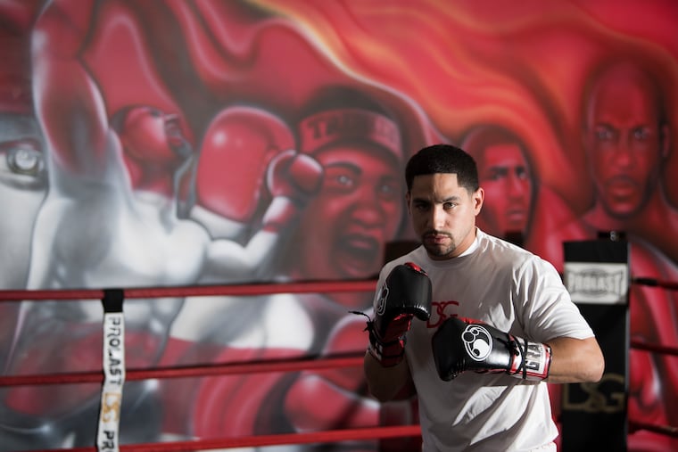 Danny Garcia poses for a photo during training at the DSG Boxing Club on Jasper St. Philadelphia, Pa.Tuesday, July 10, 2018.