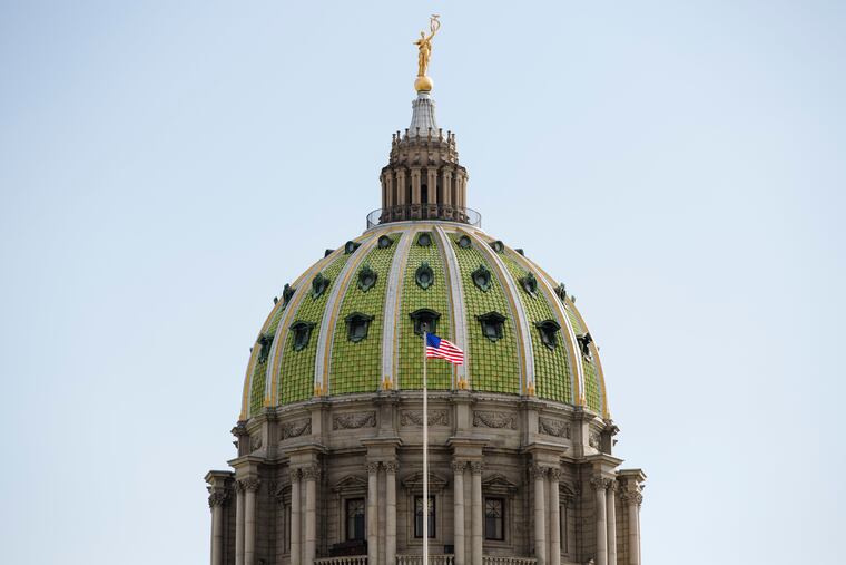 This April 10, 2019 file photo shows the Pennsylvania Capitol in Harrisburg, Pa.