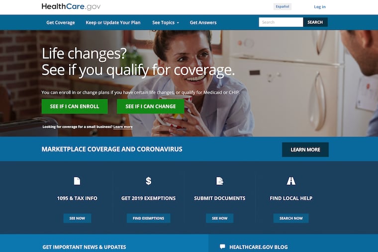This image provided by U.S. Centers for Medicare & Medicaid Service shows the website for HealthCare.gov.