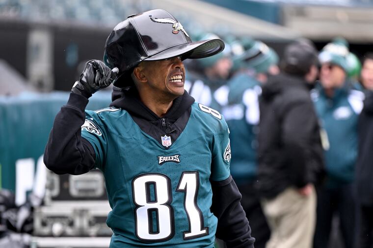 Rapper, podcaster and Philadelphia Eagles unofficial hype man Gillie Da King joins fans celebrating the Eagles heading to the Super Bowl during a sendoff party at Lincoln Financial Field on Feb. 2. Gillie (real name Nasir Fard) has gotten millions of social media views with his videos and viral dances celebrating Eagles wins to "Blow The Whistle.”