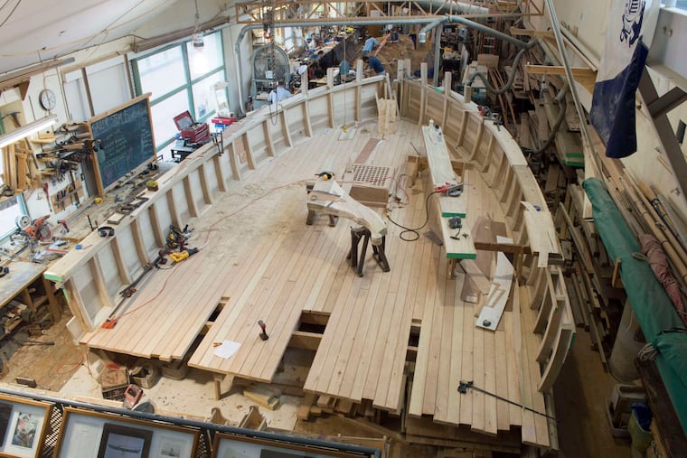 A privateer ship being built by volunteers and workers with the Independence Seaport Museum is expected to be christened in April.