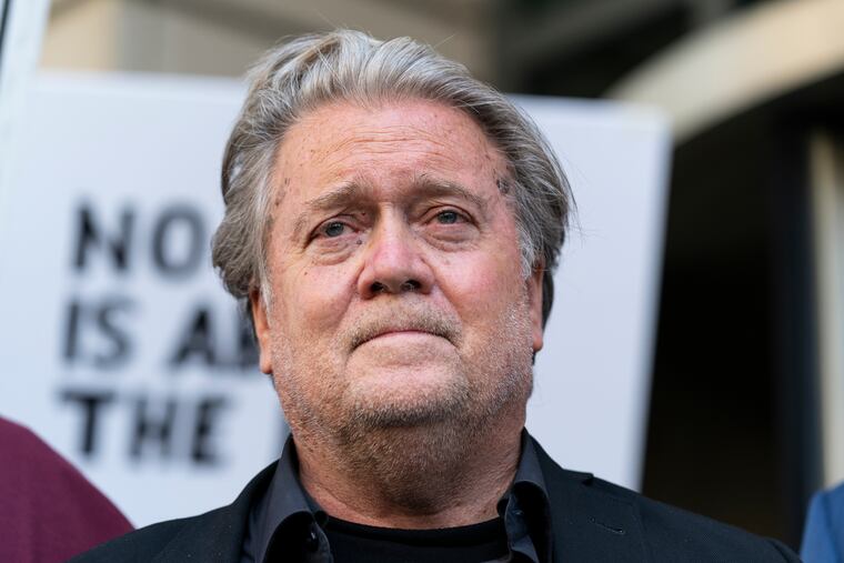 Former White House strategist Steve Bannon plans to turn himself in on Thursday, according to a person familiar with the matter.