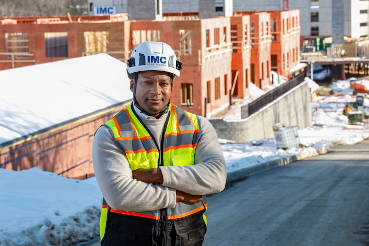 Mike Lloyd, president, CEO, and principal owner of Malvern-based construction company IMC, at a site where IMC is building apartments for developer Greystone. IMC's yearly sales have nearly doubled to $600 million since Lloyd succeeded his father-in-law in 2023.