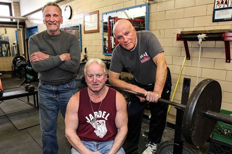 Joe Snyder, 60, center, and two friends Chris Vogt, 80, left, and John Bugary, 73, at Jardel Rec Center, a gym they have attended for 40 years. ( Steven M. Falk / Staff Photographer )