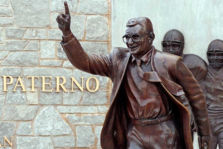 The Joe Paterno statue outside Beaver Stadium, which was removed in 2012.