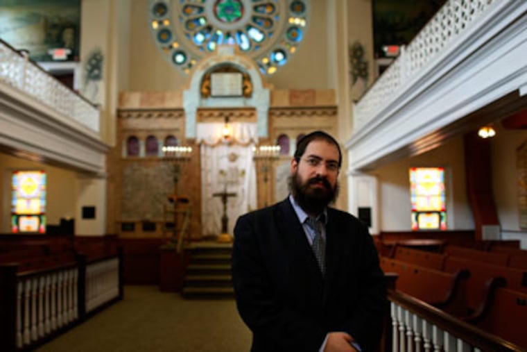 Rabbi Yochonon Goldman is spiritual leader of B’nai Abraham in Queen Village. (Michael S. Wirtz / Staff Photographer)