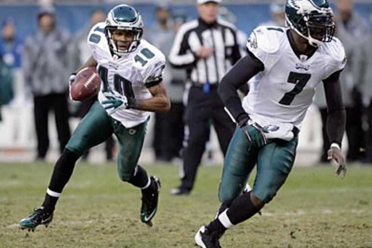 "We're on the same page," DeSean Jackson said yesterday about him and Michael Vick. (Yong Kim/Staff file photo)