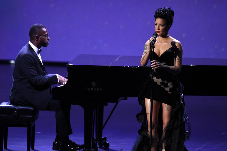 Halsey performs during an in memoriam tribute at the 71st Primetime Emmy Awards on Sunday, Sept. 22, 2019, at the Microsoft Theater in Los Angeles.