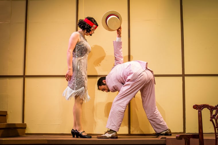 Julianne Schaub and Mark Swift in "The Game of Love and Chance," through June 23 at the Hedgerow Theatre Company.