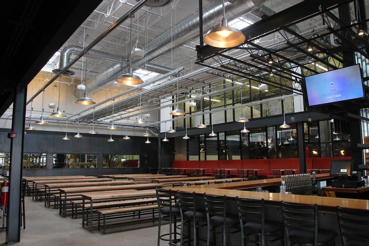 Dining room at Yards Brewery & Taproom, 500 Spring Garden St.