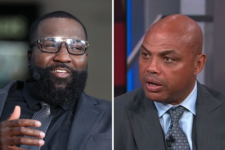 ESPN NBA analyst Kendrick Perkins (left) drew criticism from Hall of Famer Charles Barkley over the suggestion NBA MVP voters might be racially biased.