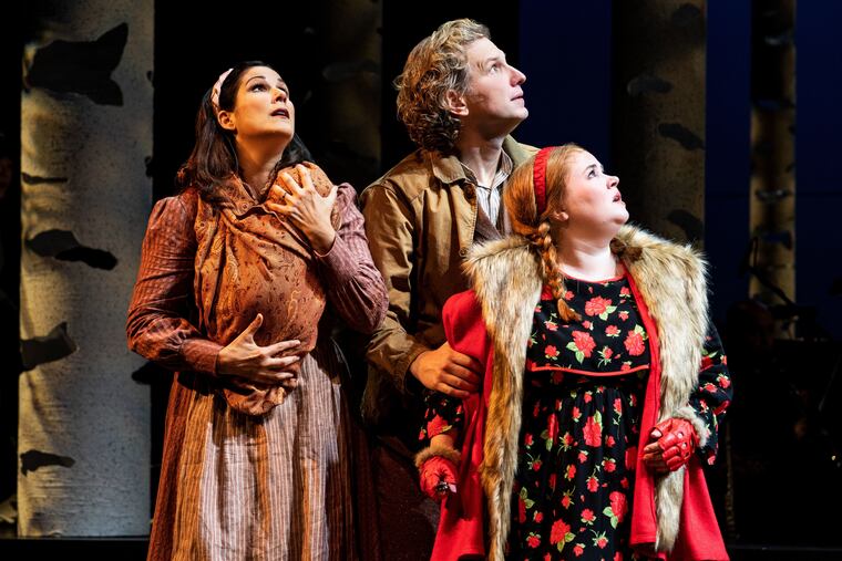 Stephanie J. Block, Sebastian Arcelus, and Katy Geraghty in "Into the Woods." Credit: Matthew Murphy for MurphyMade.