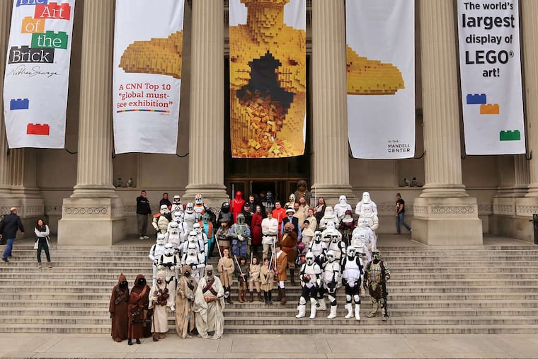 Star Wars Day at offers a Lego version of the Millennium Falcon, plus a legion of Stormtroopers from Garrison Carida. Franklin Institute