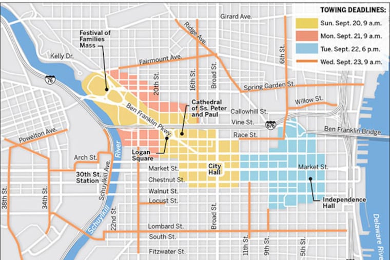 Towing map. (Daily News graphic)