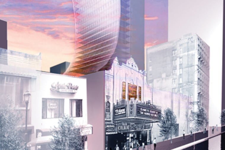 Rendering of how the Boyd Theatre & Hotel could be arranged at its current location on Chestnut St. (Martinez+Johnson Architecture)
