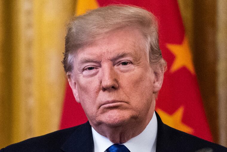 President Donald Trump at the White House on Jan. 15, 2020. Trump’s legal team asserted Monday that he did “absolutely nothing wrong," calling the impeachment case against him a “dangerous perversion of the Constitution."