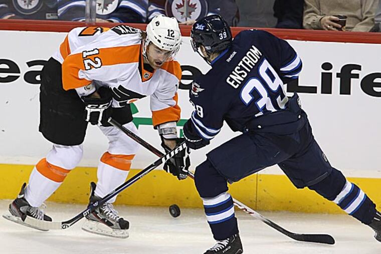Tye McGinn was bumped out of the lineup Monday by Harry Zolnierczyk and the move paid off. (Trevor Hagan/The Canadian Press/AP)