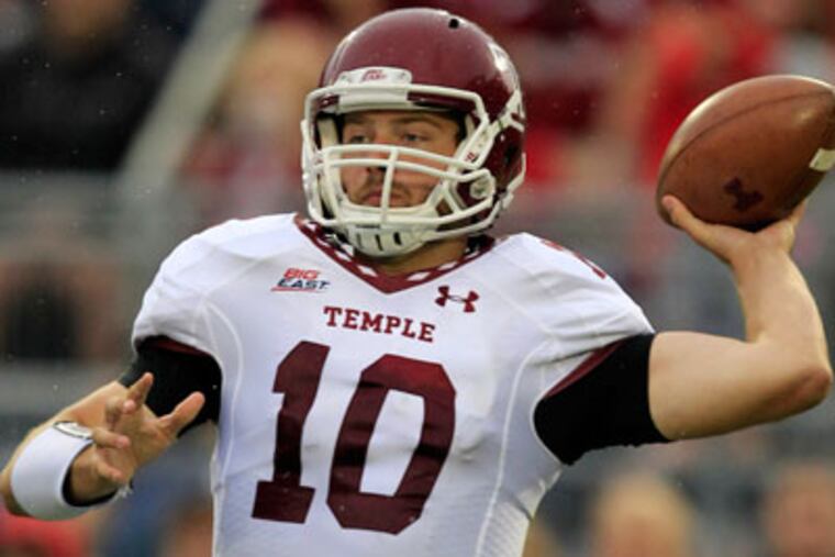 Quarterback Chris Coyer will lead Temple's offense against South Florida on Saturday afternoon. (Gene J. Puskar/AP)