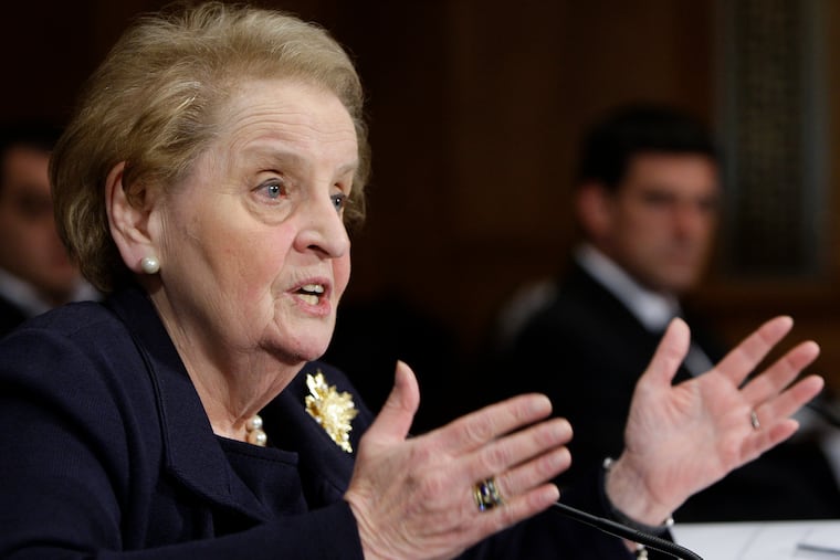 Former Secretary of State Madeleine Albright testifies on Capitol Hill in Washington in 2009.