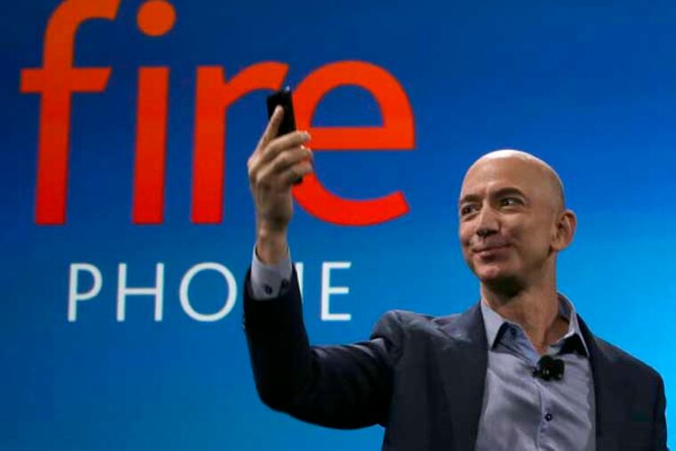 Amazon CEO Jeff Bezos introduces the new Amazon Fire Phone.