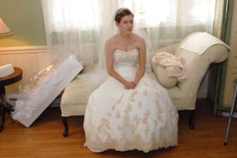 Hallie awaits her wedding. Since the pair began dating, she has fought cancer, he broke a leg.