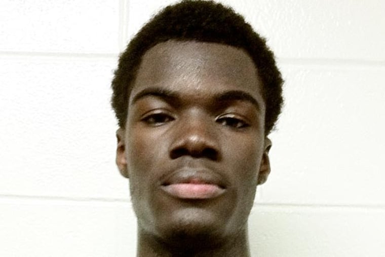 Holy Spirit boys' basketball player Junior Saintel. (PHIL ANASTASIA /
Staff)