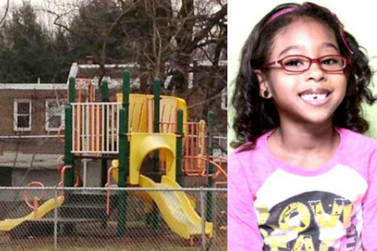 Upper Darby police investigate the area where Nailla Robinson was found at the 69th St. Athletic Fields in Upper Darby, early Tuesday morning, Jan.15, 2013. She was allegedly abducted from her elementary school in Philadelphia a day earlier. ( ALEJANDRO A. ALVAREZ / STAFF PHOTOGRAPHER )