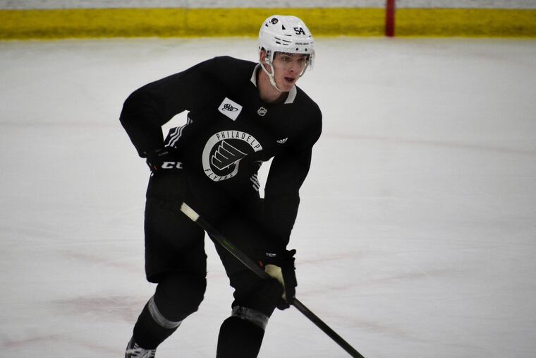 Flyers defenseman Egor Zamula will play on the top pairing alongside Ivan Provorov on Saturday against the Buffalo Sabres.