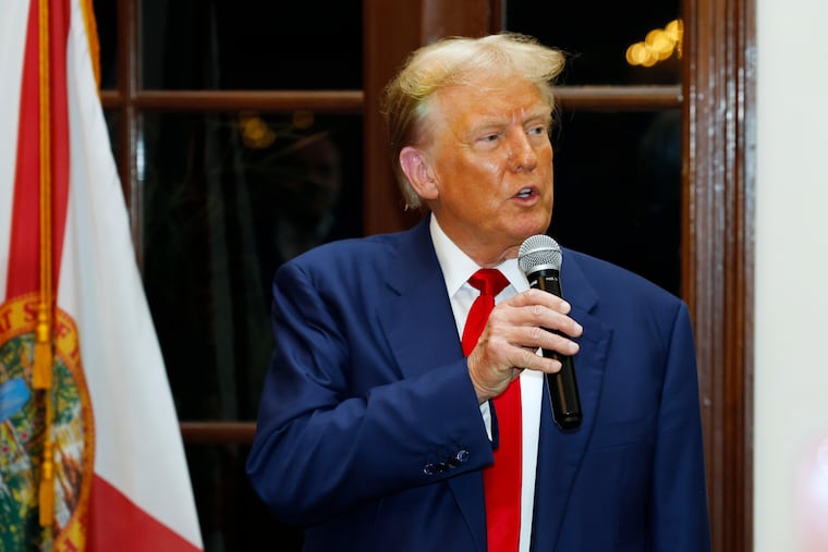 Republican presidential candidate and former President Donald Trump speaks during the Club Golf Awards at Trump International Golf Course in West Palm Beach, Fla., on Sunday, March 24, 2024.