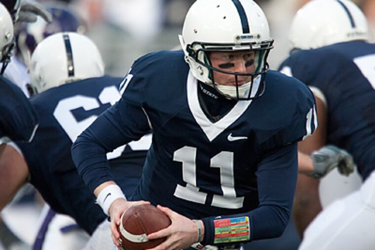Matt McGloin and Penn State came from a 21 point deficit to defeat Northwestern, 35-21. (Ed Hill / Staff Photographer)