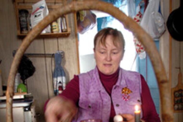 The eggs mean life to Hritzay, 50, who says the quiet art "gives me time to sit down and be still."