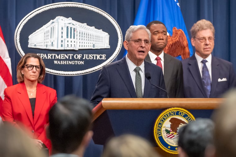Attorney General Merrick Garland speaks during a news conference to announce that TD Bank will pay an approximately $3 billion settlement after authorities say the financial institution's lax practices allowed for significant money laundering, at the Department of Justice, Thursday, Oct. 10, 2024, in Washington.