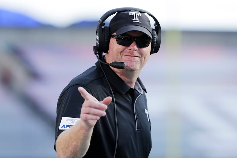 Rod Carey on the sidelines on Saturday.