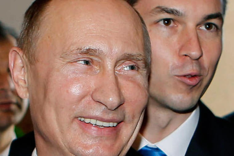 Vladimir Putin appears in Istanbul.