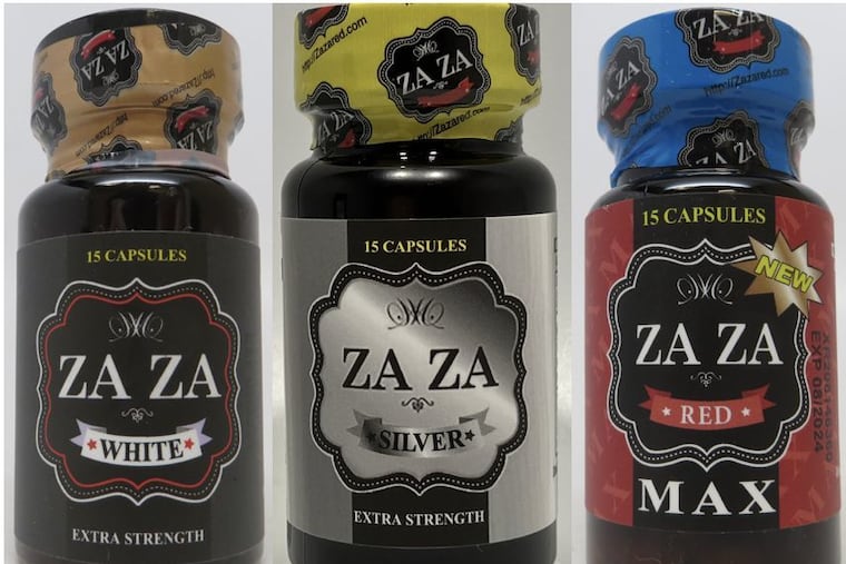 An image of bottles of Zaza from a federal class-action lawsuit against the supplement's manufacturer, MRSS Inc.