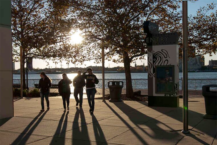 Development along Camden's waterfront includes Adventure Aquarium, Susquehanna Bank Center, and Campbell's Field.