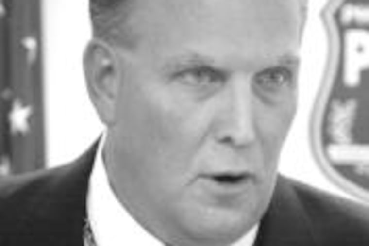 Special Victims Unit Capt. John Darby speaks to media yesterday about the arrest.