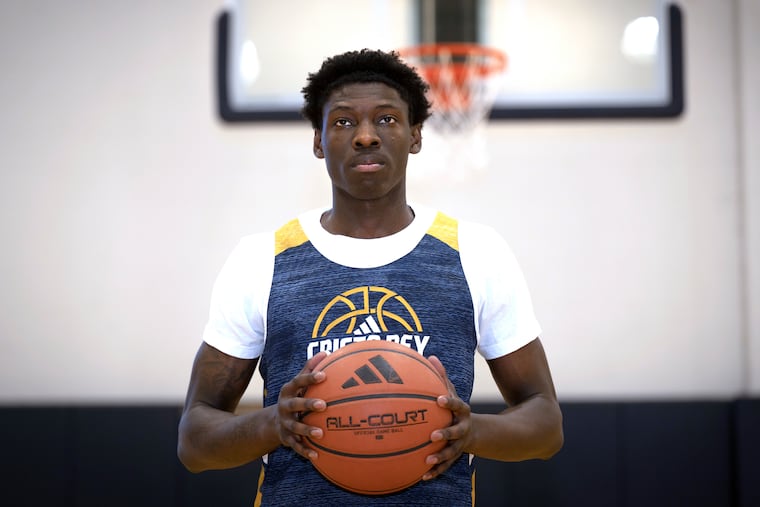 Senior guard Devin Booker, who committed to George Mason last month, poses on Oct. 24 at Cristo Rey Philadelphia High School.