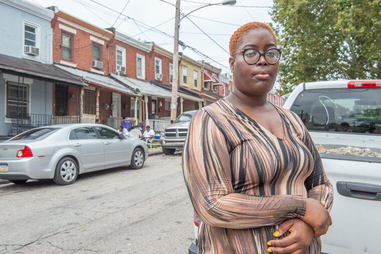 Alisha Gillespie near her Germantown home. TANF, she said, "was like a ball and chain."